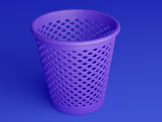 Modern Perforated Waste Basket 3D Model