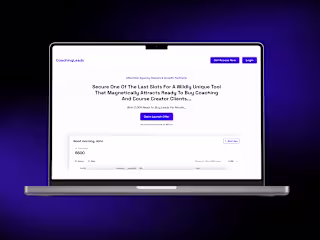 CoachingLeads - Landing Page