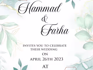 Wedding Card Design.