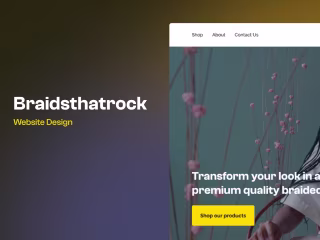 Braidsthatrock - Braided wig store website on Behance