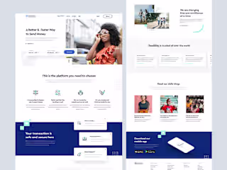 Homepage Design for a Money Transfer Website