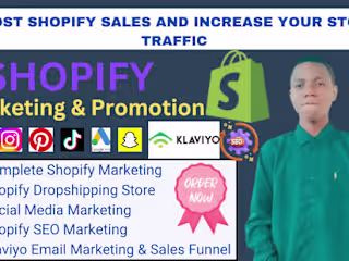 I will promote shopify store, shopify marketing,and sales funne…