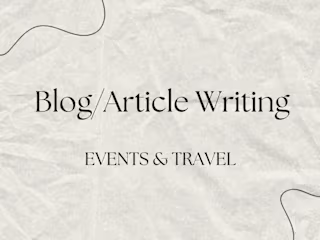 Blog Writing | Events & Travel.