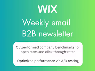 Weekly email newsletter for B2B content