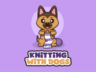 Design a Cute Mascot For Knitting With Dogs