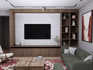 Living Room & Kitchen Design