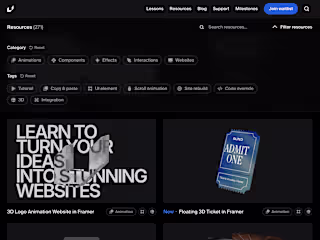 Custom CMS filter for Framer University