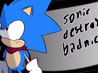 Sonic destroy badnicks 