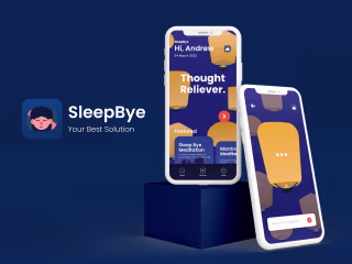 SleepBye | Mobile Sleeping App | UIUX Design