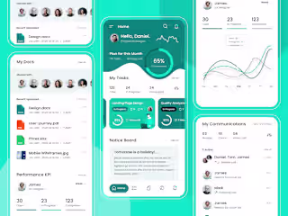 Project management App and Dashboard Design
