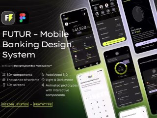 Mobile Banking App Design System and App Design