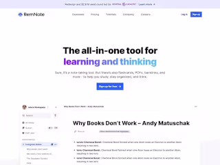 Digital Notebook Website (Webflow)