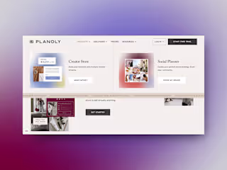 Planoly: Webflow Custom Site for Social Media Planner App