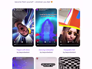 Beyond Wonderland AR filter campaign