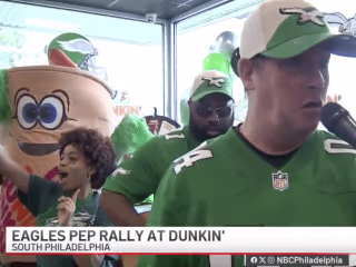 Eagles Kelly Green Pep Rally Activation