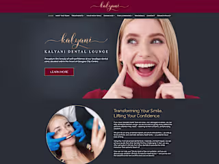 Kalyani Dental Lounge. Website design and WordPress development.