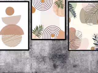 Printable Minimal Abstract Boho wall art posters …