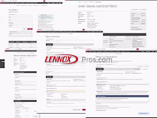 Lennox | Digital Return Process | E-commerce, B2B