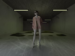 3D Bomber jacket render with background