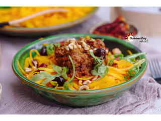 Vegan Pumpkin Spaghetti with Sun Dried Tomato Pesto