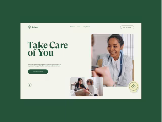 Attend Health website and branding