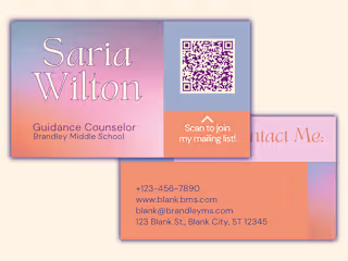Designing a New Business Card for a Guidance Counselor