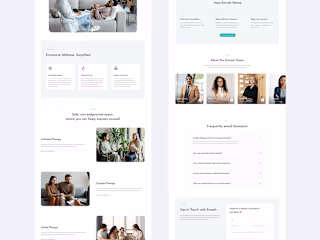 Landing page design for Emosh 🧑‍⚕️❤‍🩹 