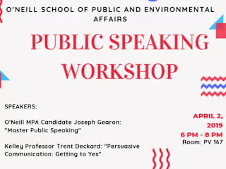 Public Speaking Workshop Poster