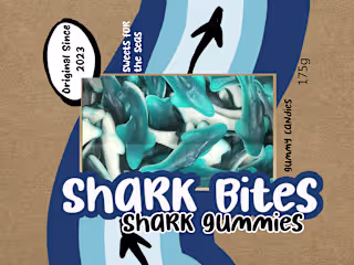 Shark Gummy Mock up brand packaging design on Behance