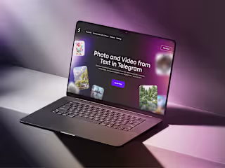 Landing page for Image and Video Generation Bot 