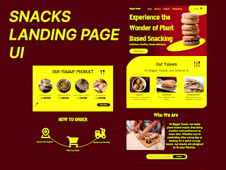SNACKS LANDING PAGE UI DESIGN