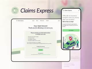 Claims Express - Landing page on Behance