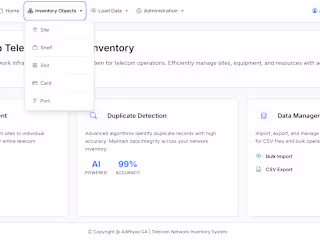 Telecom Network Inventory Management System Development
