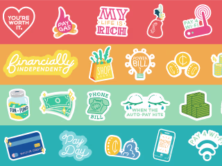 Finance Stickers for a Planner Company