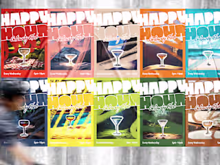 Happy Hour Bar - Getaway Club event posters