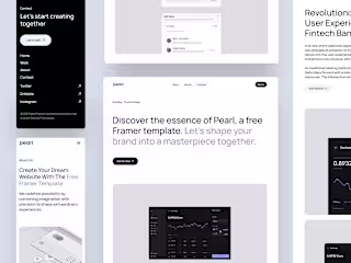 Pearl - Framer Light Portfolio Template