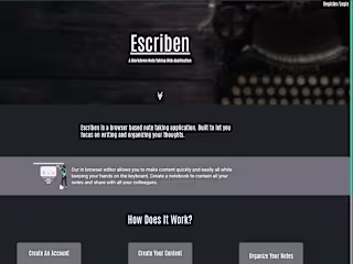 Escriben.io | Front & Back End developed & deployed
