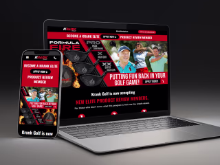 Krank Golf | 2024 | Adv. WordPress, Elementor, UI/UX, & Lead Gen