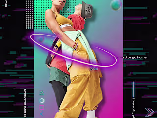 Vibertron neon poster :: Behance