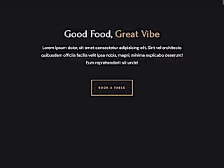 Restaurant Landing Page
