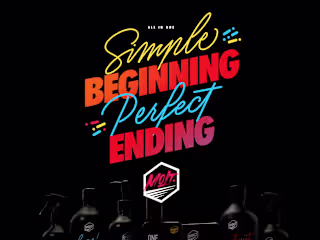 Men’s cosmetics brand image and package lettering work