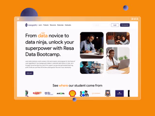 Redesign of Resa bootcamp Landing Page :: Behance
