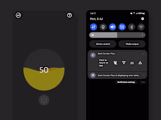 Dark screen (Lower brightness)