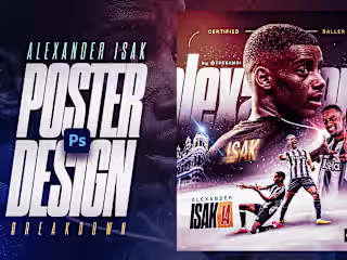 Alexander Isak Football Poster Design