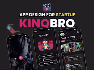 🎬 Kinobro - Movie Streaming Mobile App Design 🍿📱