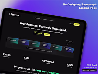 Re-designing Basecamp’s Landing Page