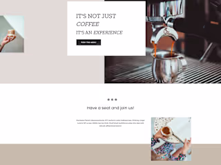 Coffee Shop Showit Website
