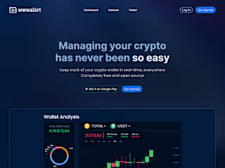 Crypto tracking web app wwwallet landing page 