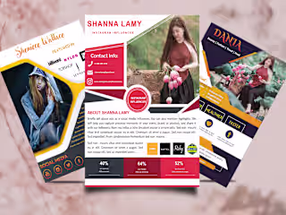 I will design electronic press kit, influencer media kit, media 