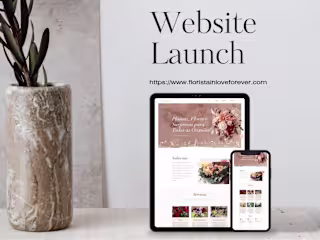 Wix Website Design for Floral Arrangement Business